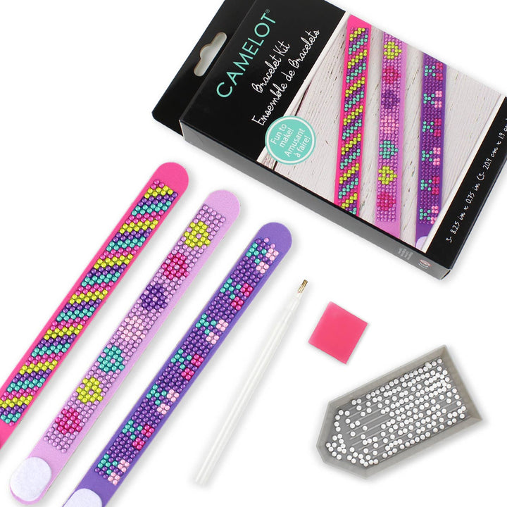 Camelot - Cherry Hearts Diamond Painting Bracelet Kit: 01 Multi