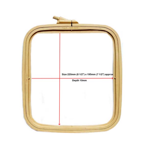 Nurge - Nurge Square Plastic Hoops 195 x 220mm (8" x 9"): Pastel Pink / 220 x 195mm ( 8 3/4" x 7 3/4" ) - Pisgah Needleworks