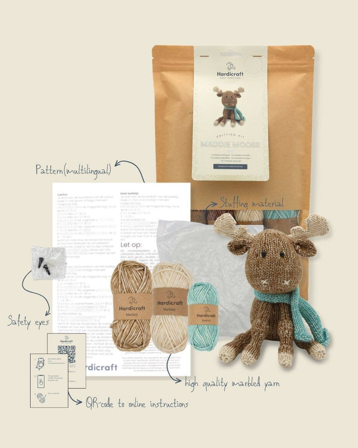 Hardicraft USA - DIY Knitting Kit - Maddie Moose