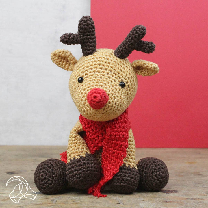 Hardicraft USA - DIY Crochet Kit - Rudolf Reindeer - Pisgah Needleworks