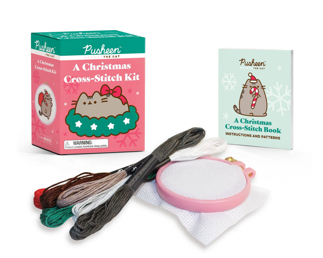 Hachette Book Group - Pusheen: A Christmas Cross-Stitch Kit - Pisgah Needleworks