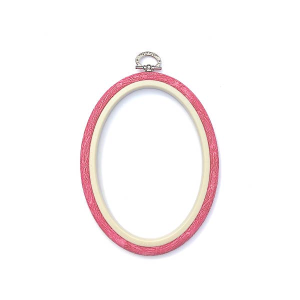 Nurge - 11.5 x 15cm (4.5 x 6") Nurge Flexi Hoops Oval: Sand - Pisgah Needleworks