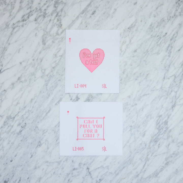 Stitch Lane Designs – Love Island “Can I Pull You for a Chat?” Needlepoint Canvas