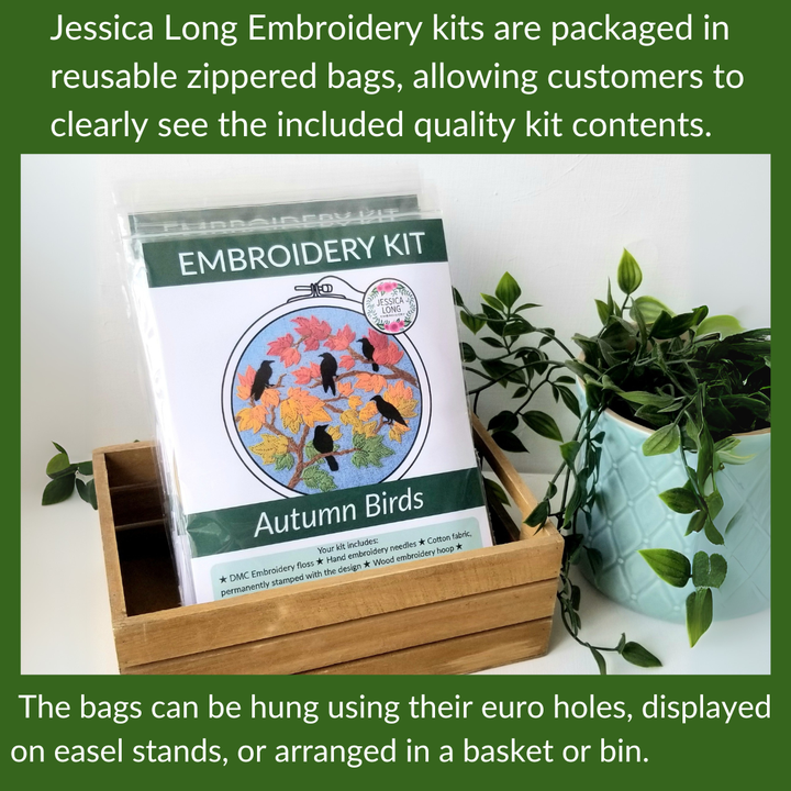 Jessica Long Embroidery – Garden Mouse Embroidery Kit | Thread Painting & Stumpwork Kit