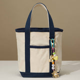 Lilla Haven - EcoCharm Cotton Everywhere-Carry Canvas Tote Bag -Small Size: Navy / One-size / 5DG78049 - Pisgah Needleworks
