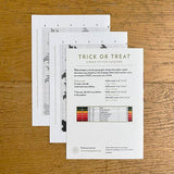 Love Poppet – Trick or Treat Cross Stitch Pattern | Halloween Printed Chart