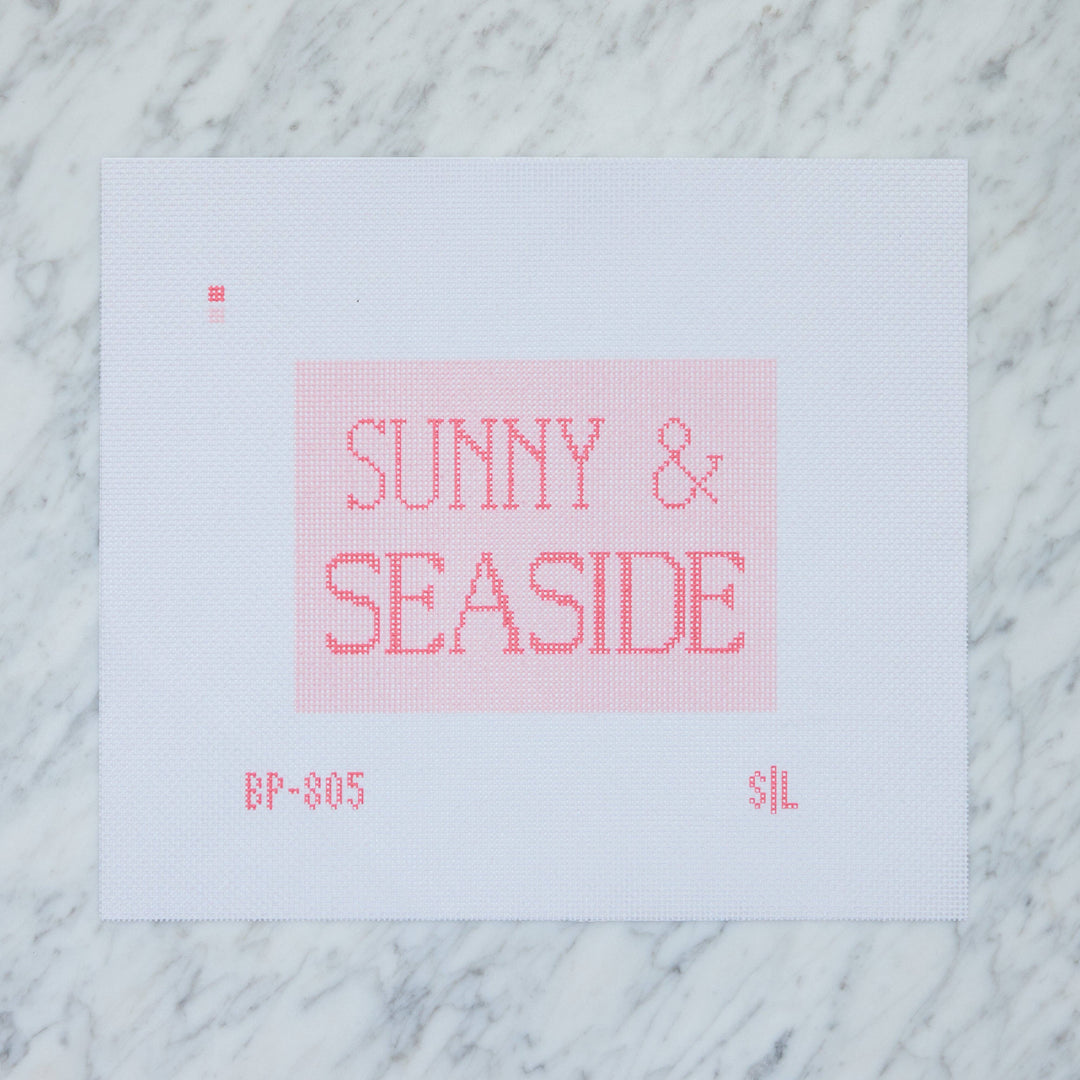 Stitch Lane Designs – Sunny &amp; Seaside Pink Needlepoint Canvas