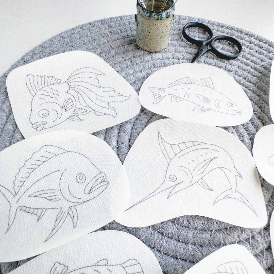 Olmsted Needlework Co. - Fish Embroidery Stick and Stitch Patterns - Pisgah Needleworks