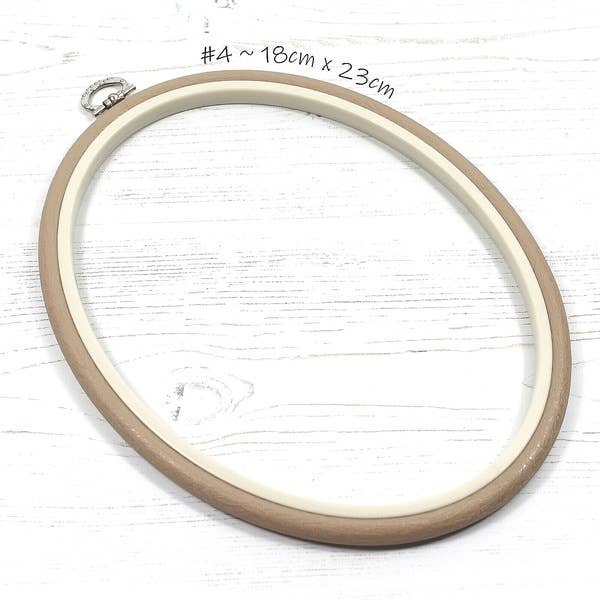 Nurge - Nurge Flexi Hoops Oval 18 x 23cm (7 " x 9"): Sand - Pisgah Needleworks