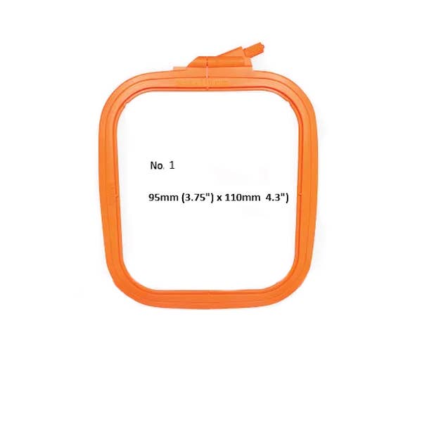 Nurge - Nurge Square Plastic Hoops 110mm  X 95MM (4.3" 3.75"): Green / 110 x 95mm ( 4.3" x 3.75" ) - Pisgah Needleworks