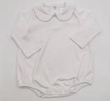 Southern Proper Blanks - Bubble - Piping Collared LS: White / 6M