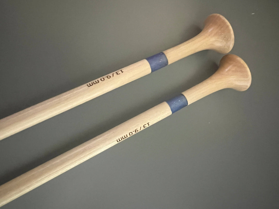 Purple Glitter Resin & Maple Knitting Needles – 6.5mm | Darn Good Yarn