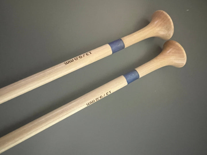 Purple Glitter Resin & Maple Knitting Needles – 6.5mm | Darn Good Yarn