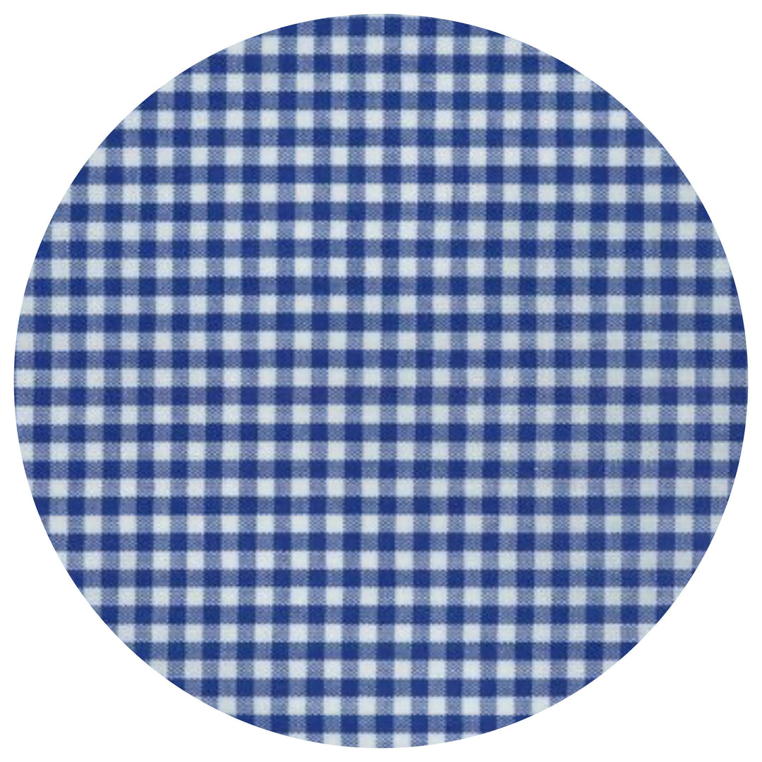 THE ROYALTY COLLECTION - Gingham Baby Burp Cloth With Ric Rac: Light blue - Pisgah Needleworks