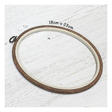 Nurge - Nurge Flexi Hoops Oval 18 x 23cm (7 " x 9"): Sand - Pisgah Needleworks