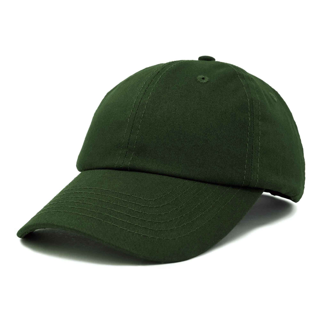 Dalix - DALIX Unisex Unstructured Cotton Cap Adjustable Plain Hat: Dark Green - Pisgah Needleworks