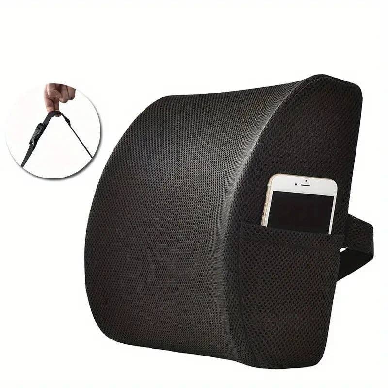 Crafteaze by Valari Lumbar Support Cushion with Pocket | Purple