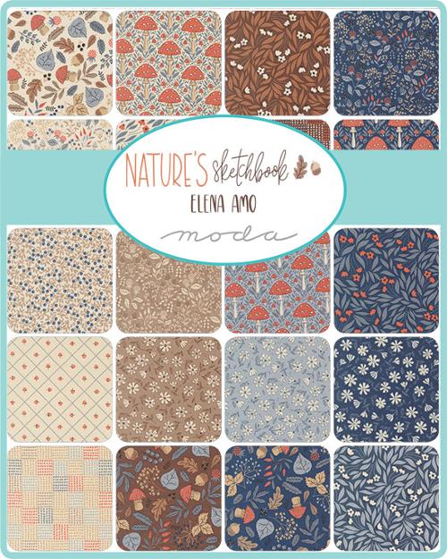 Moda Nature’s Sketchbook Fabric by Elena Amo | Coordinating Quilting Cotton by the Yard