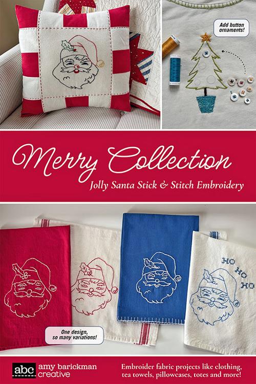 Merry Collection – Jolly Santa Stick & Stitch Embroidery Pattern Set