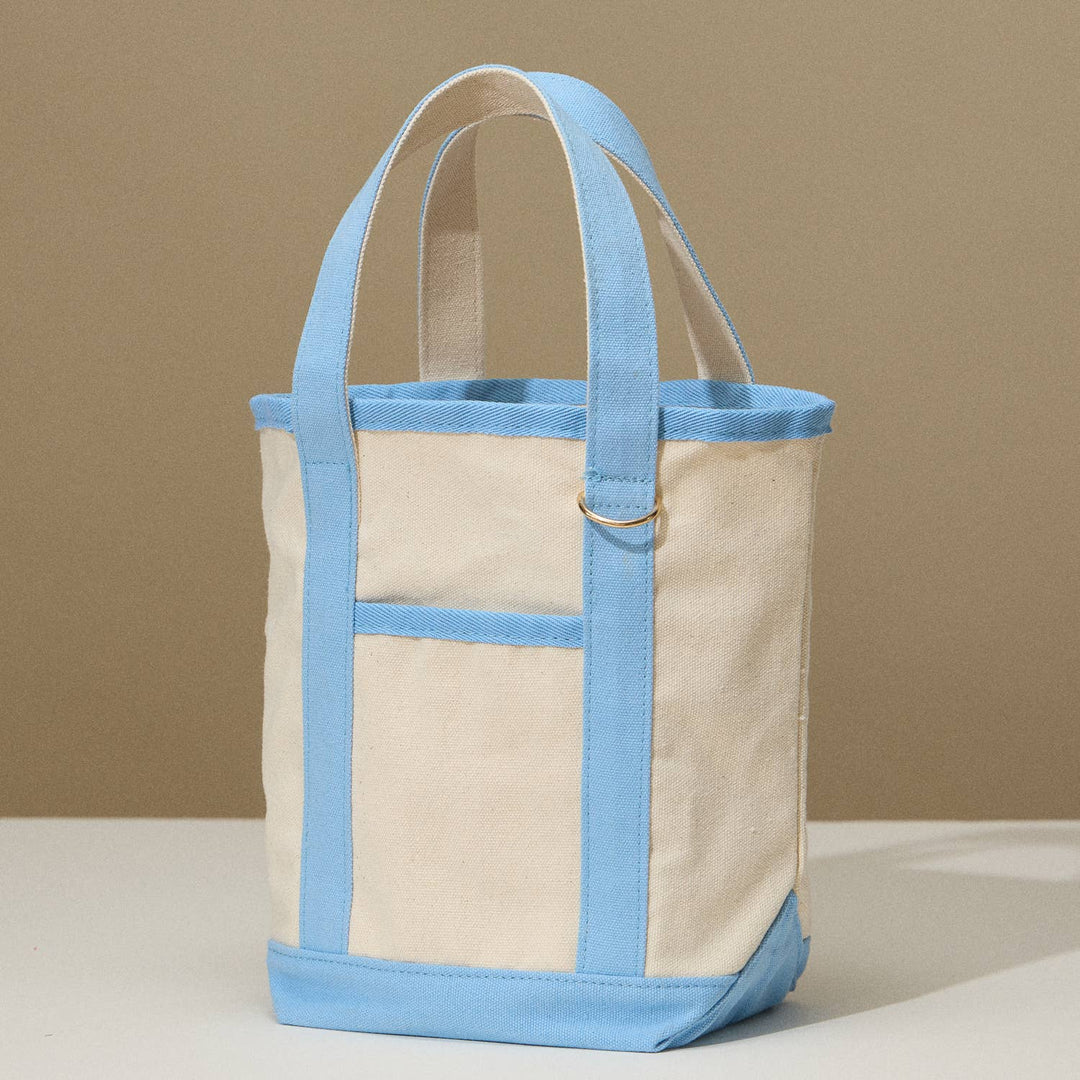 Lilla Haven - EcoCharm Cotton Everywhere-Carry Canvas Tote Bag -Small Size: Light Blue / One-size / 5DG78049 - Pisgah Needleworks