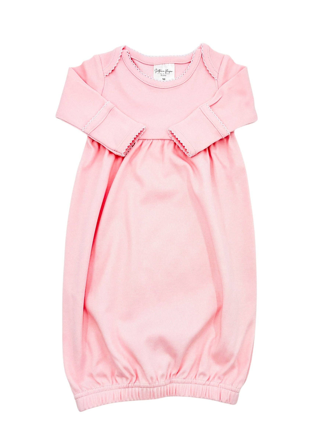 Southern Proper Blanks - Gowns - Picot Trim: 0-6 Month / Light Pink - Pisgah Needleworks