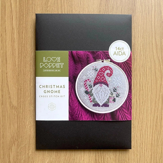 Love Poppet Christmas Gnome Counted Cross Stitch Kit | Beginner Friendly