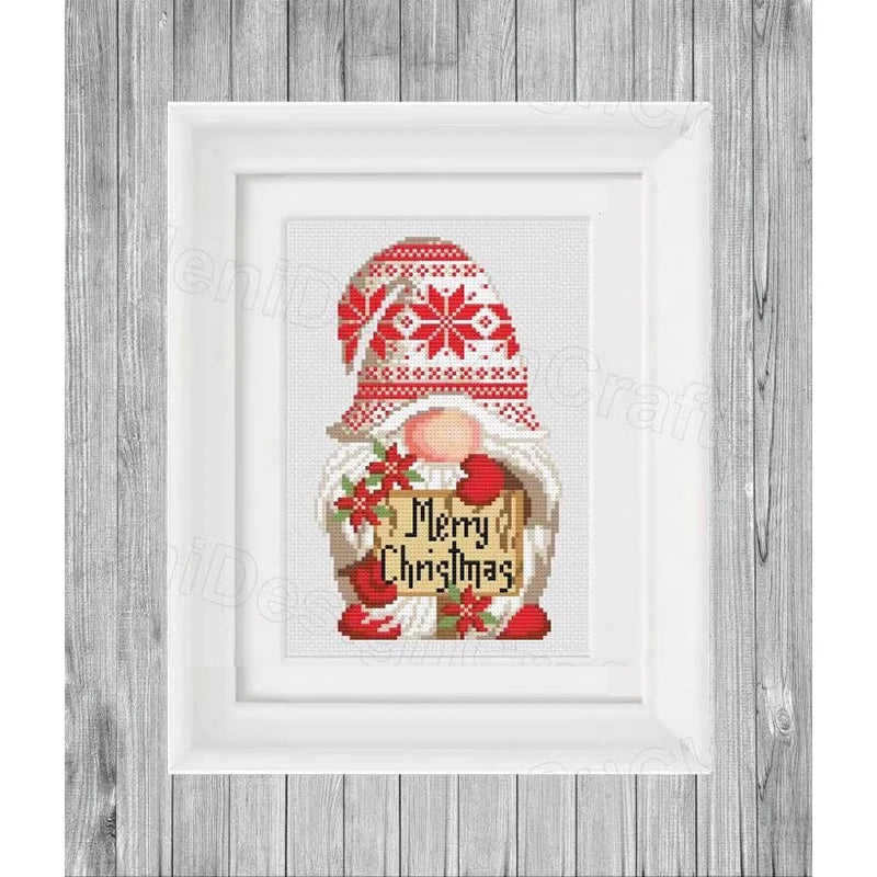 Christmas Gnome Cross Stitch Kit – 50% Off Today Only!