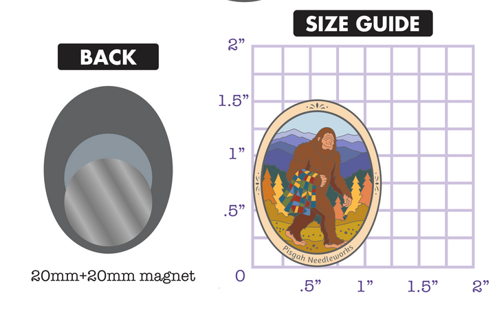 Pisgah Needleworks – Sasquatch Quilter Magnetic Needle Minder