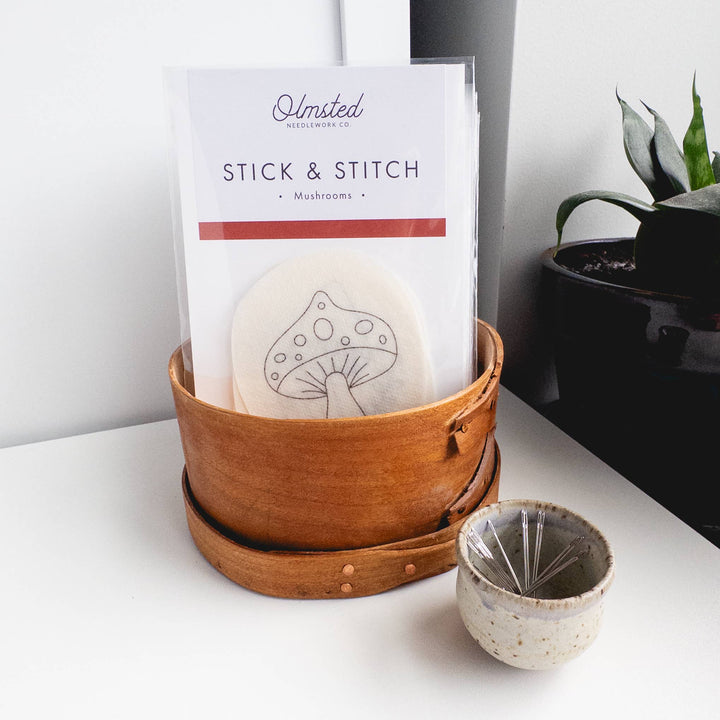 Olmsted Needlework Co. - Stick and Stitch Mushroom Embroidery Patterns - Pisgah Needleworks
