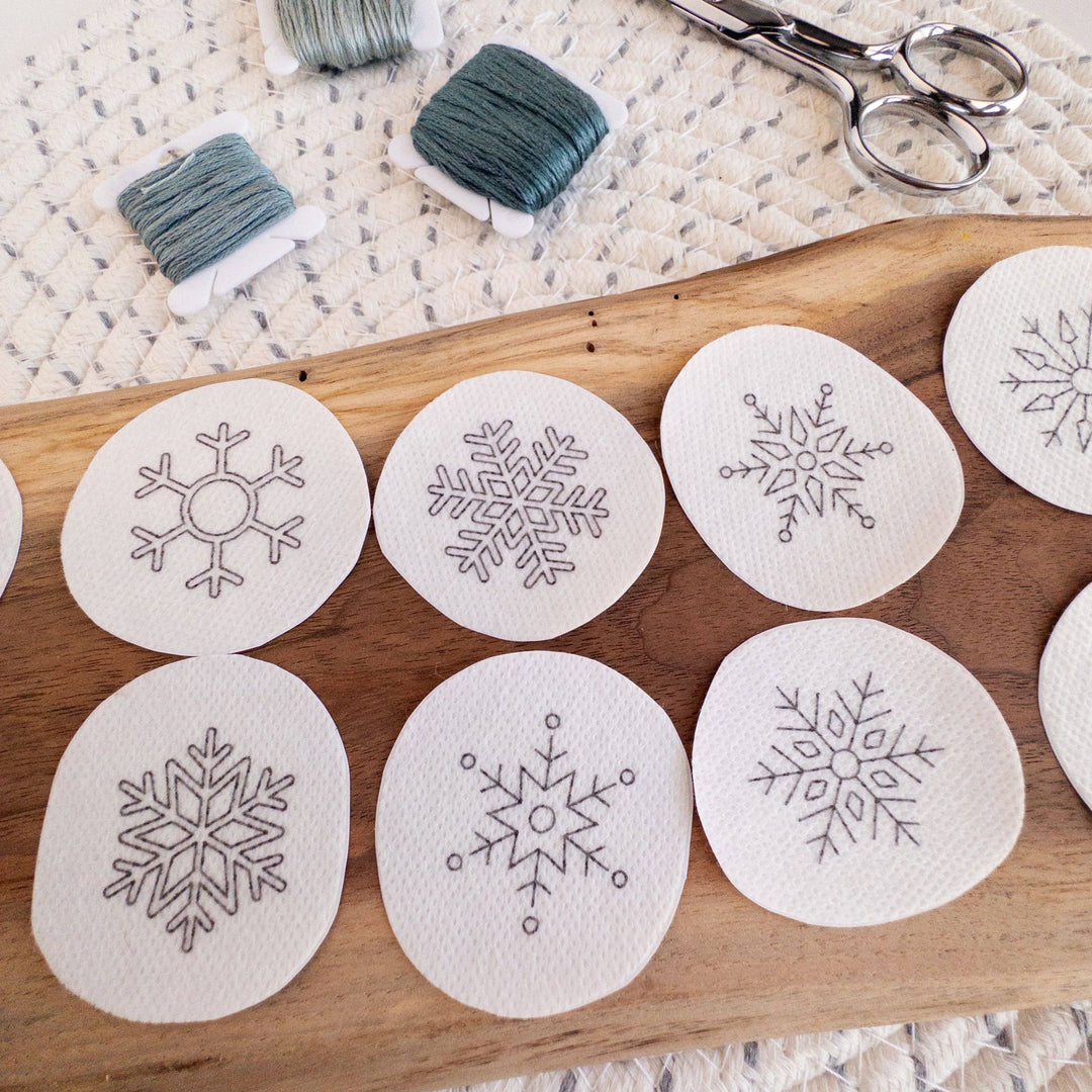 Olmsted Needlework Co. - Mini Snowflake Stick and Stitch Embroidery Patterns - Pisgah Needleworks