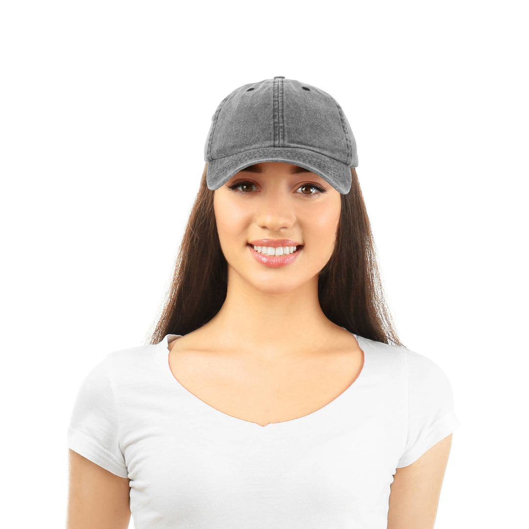 Dalix - DALIX Mens Pigment Dyed Washed Cotton Cap Unstructured: Washed Navy Blue - Pisgah Needleworks