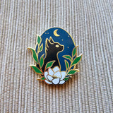 Jessica Long Embroidery – Black Cat Enamel Needle Minder