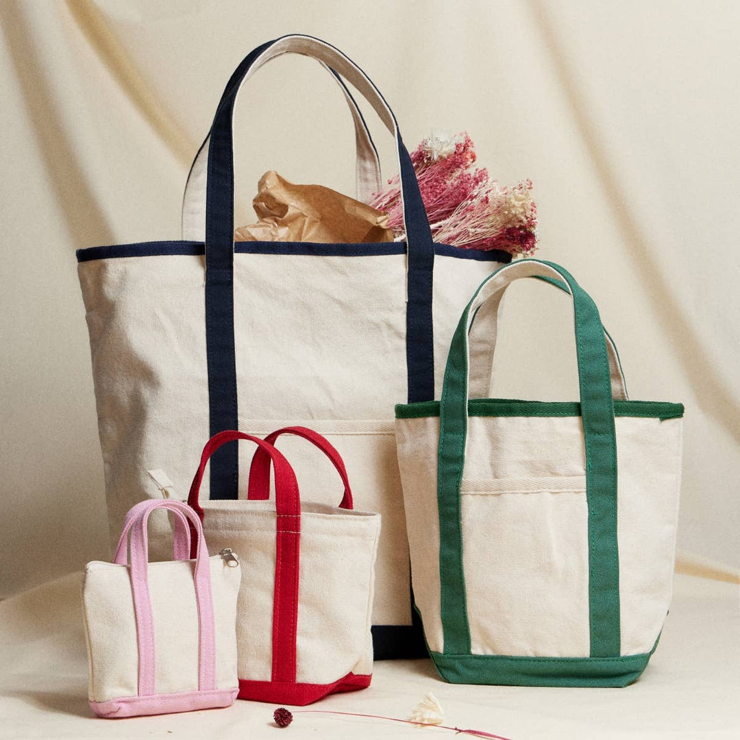 Lilla Haven - Ecofriendly Basic Cotton Canvas Everywhere Carry Tote Bag with Charm Holder: Red / One size / 5DG78048 - Pisgah Needleworks
