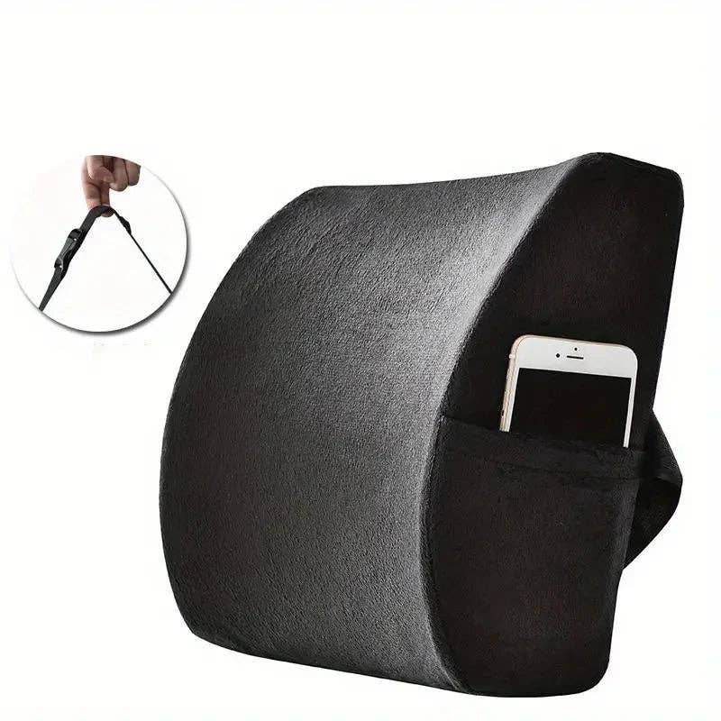 Crafteaze by Valari Lumbar Support Cushion with Pocket | Purple