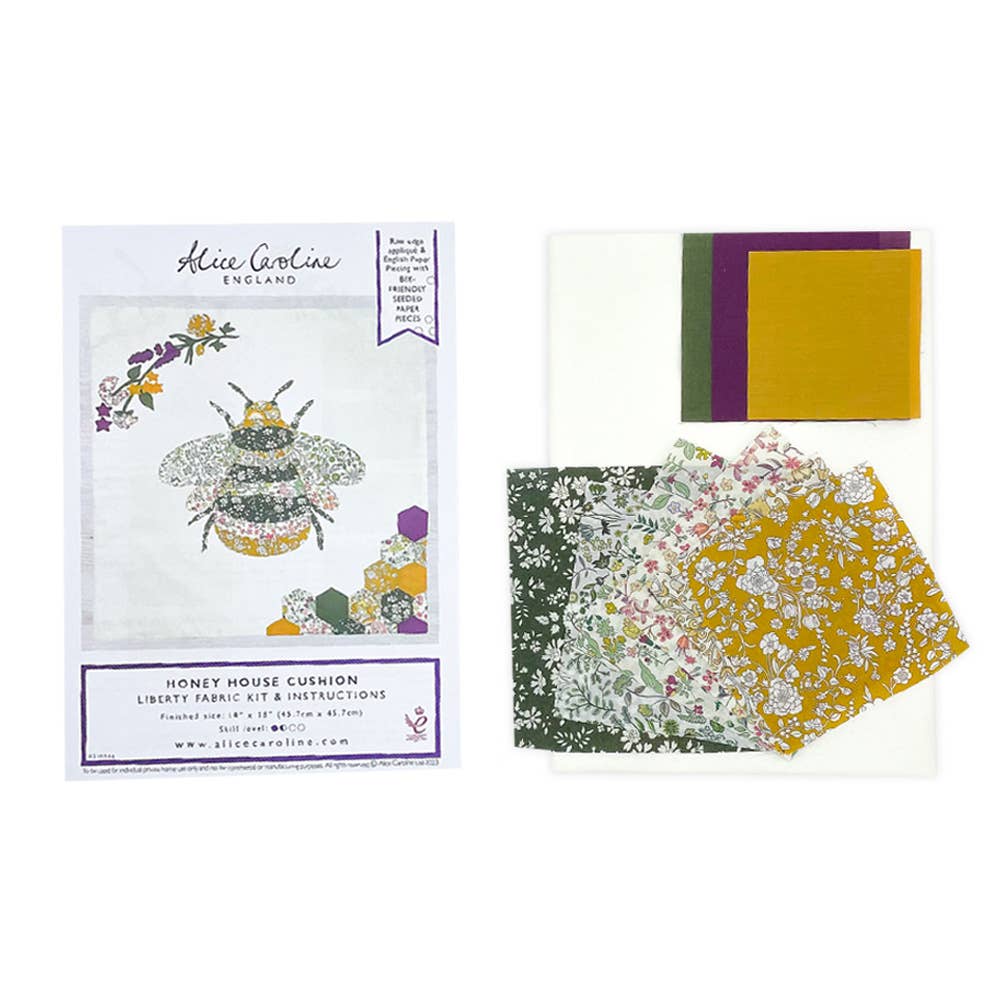 Alice Caroline – Liberty Tana Lawn® Honey House Cushion Kit - Pisgah Needleworks
