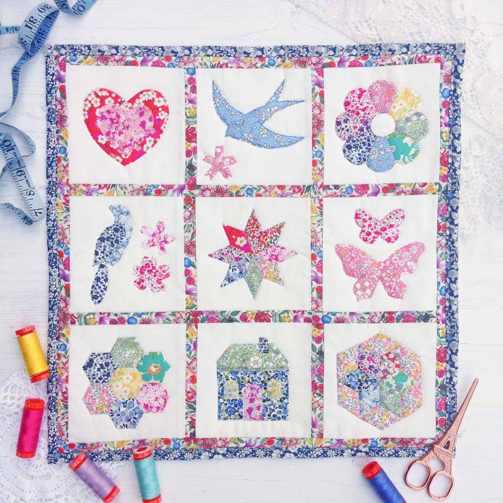 Alice Caroline – Liberty Tana Lawn® Rainbow Mini Sampler Quilt Kit - Pisgah Needleworks