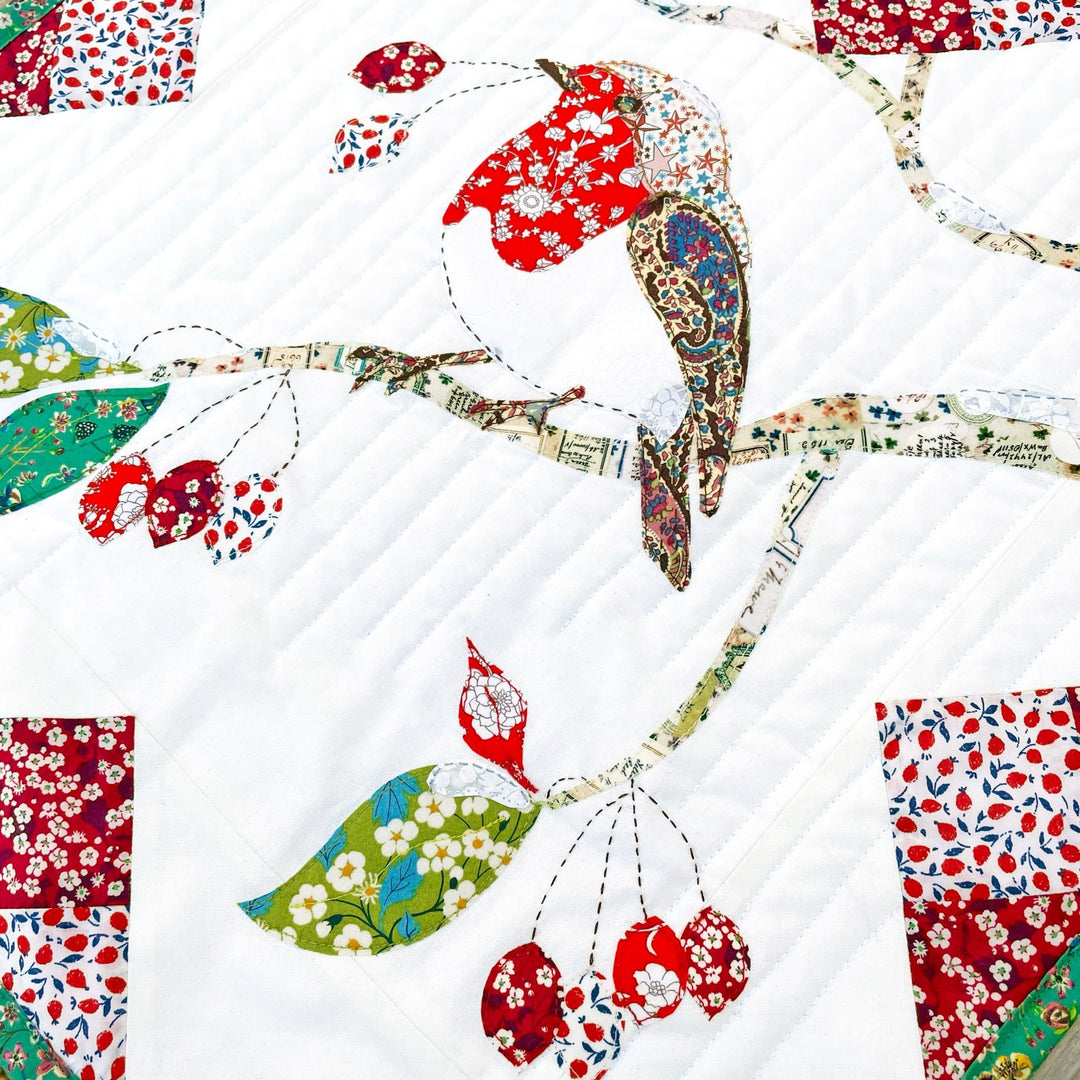 Alice Caroline – Liberty Tana Lawn® Robin Cushion Kit (Christmas) - Pisgah Needleworks