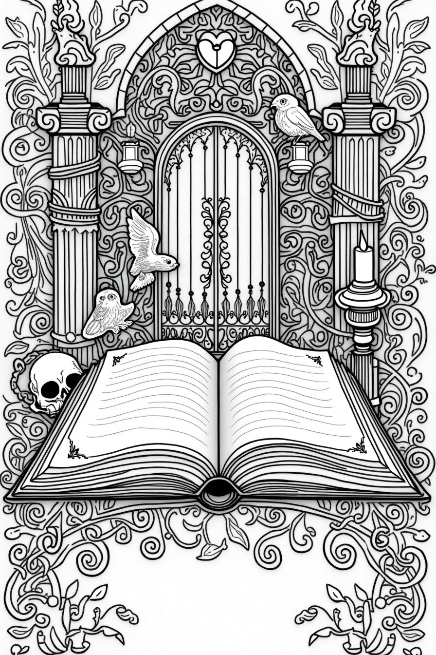 Nevermore: The Edgar Allan Poe Coloring Collection (Available on Amazon) - Pisgah Needleworks