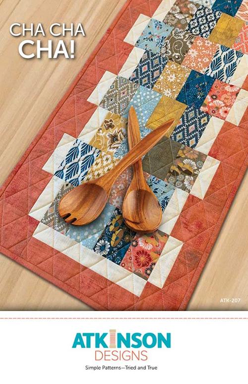 Atkinson Designs Cha Cha Cha Table Runner & Placemat Quilt Pattern | Charm Pack Friendly - Pisgah Needleworks