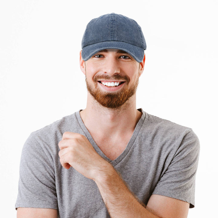Dalix - DALIX Mens Pigment Dyed Washed Cotton Cap Unstructured: Washed Navy Blue - Pisgah Needleworks