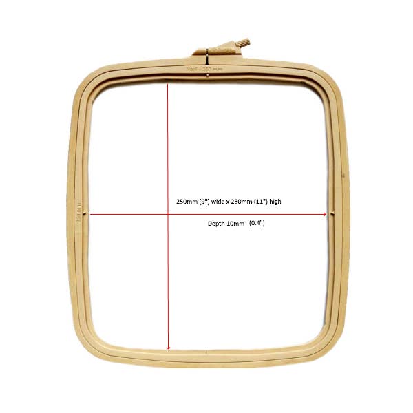 Nurge - Nurge Square Plastic Hoops 280 x 250mm (11" X 10"): Grey / 280 x 250mm ( 11" x 10") - Pisgah Needleworks