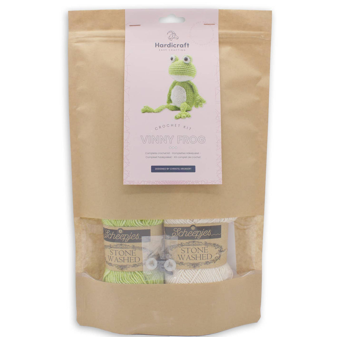 Hardicraft USA - DIY Crochet Kit - Vinny Frog - Pisgah Needleworks