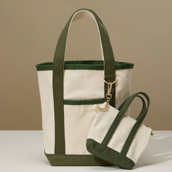Lilla Haven - EcoCharm Cotton Everywhere-Carry Canvas Tote Bag -Small Size: Olive / One-size / 5DG78049 - Pisgah Needleworks
