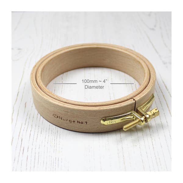 Nurge - Nurge 24mm (1") Beech Screwed Embroidery Hoops: 24mm (1") / 250mm / 9.84" - Pisgah Needleworks