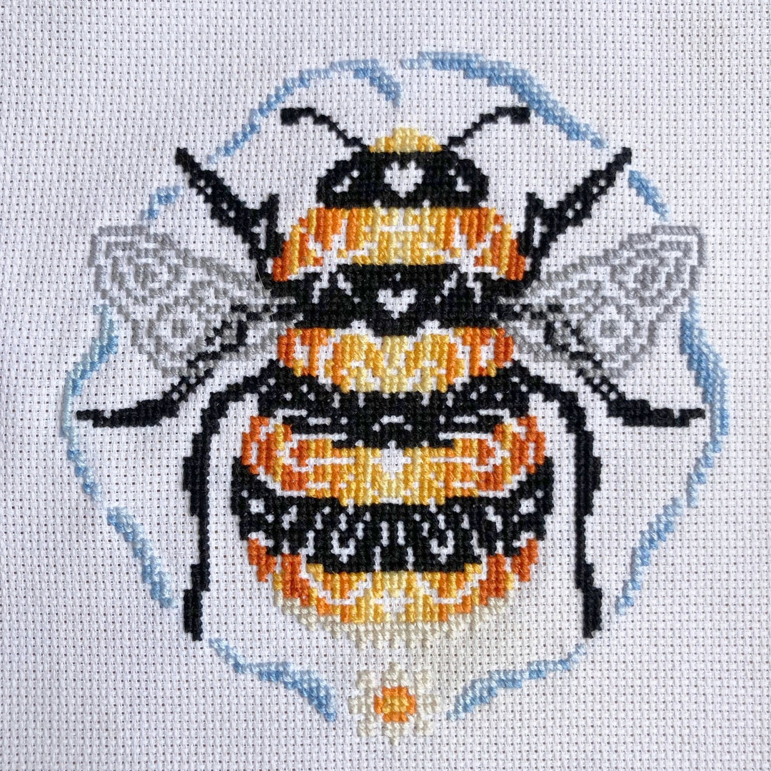 Bee Kind Cross Stitch Kit – Love Poppet Beginner Set - Pisgah Needleworks