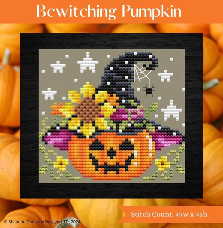 Bewitching Pumpkin Cross Stitch Pattern | Shannon Christine Designs - Pisgah Needleworks