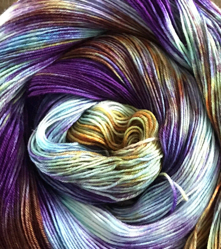 Black Cat Fibers - Amethyst Cathedral - Nomad Sock - Pisgah Needleworks