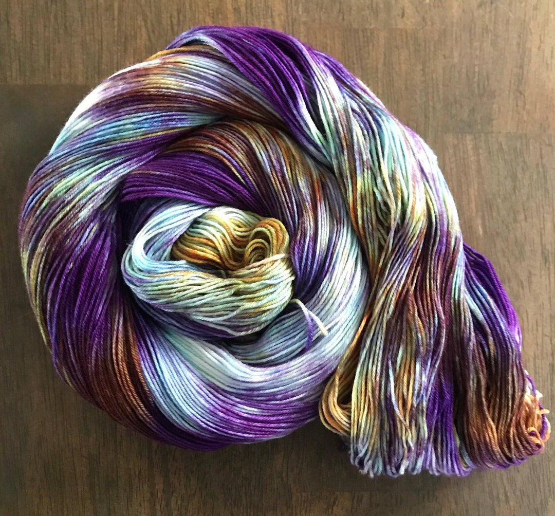Black Cat Fibers - Amethyst Cathedral - Nomad Sock - Pisgah Needleworks