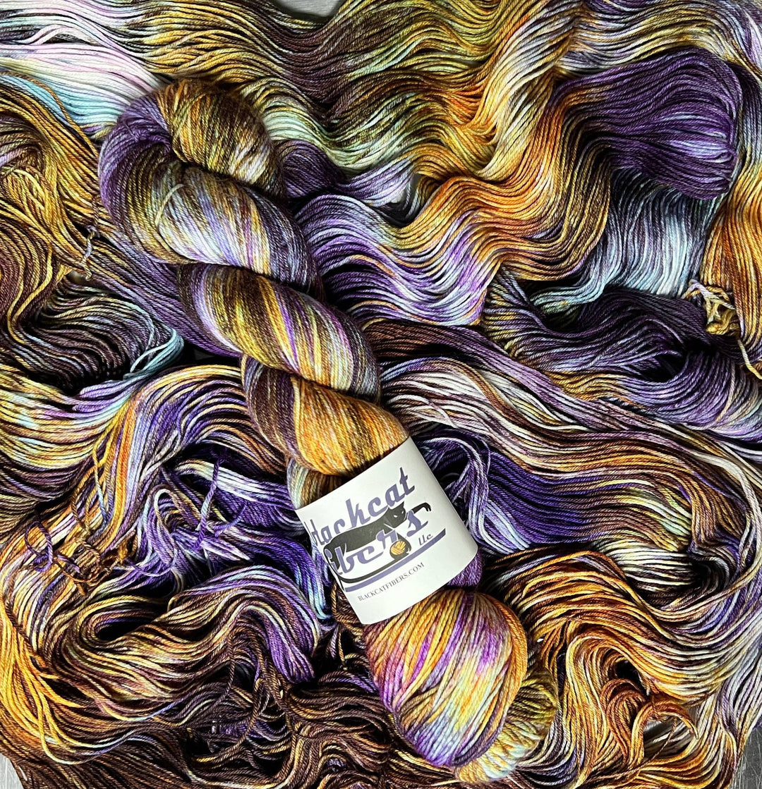 Black Cat Fibers - Amethyst Cathedral - Nomad Sock - Pisgah Needleworks