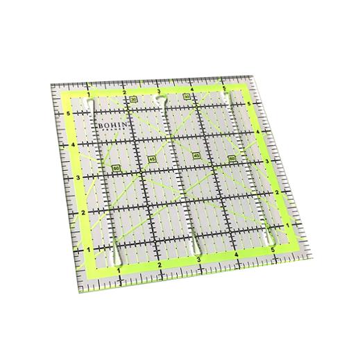 Bohin Slotted Quilting Ruler – 6" x 6" (99001) - Pisgah Needleworks